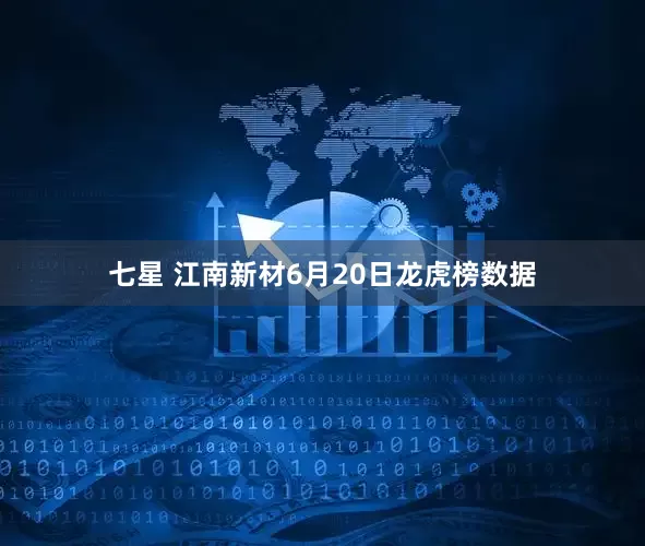 七星 江南新材6月20日龙虎榜数据